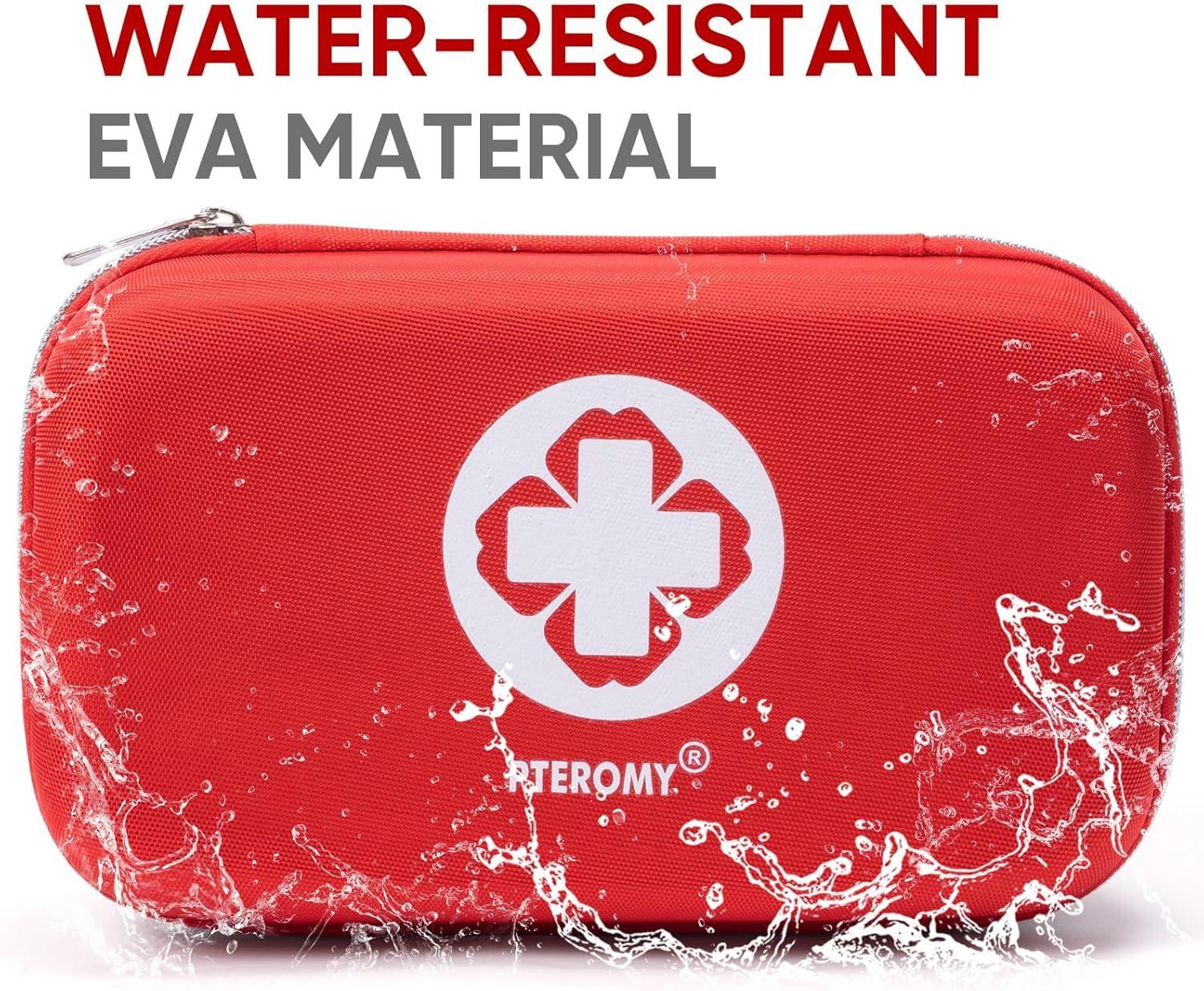 image:imagePTEROMY 150 Piece Mini First Aid Kit Portable Small Emergency Kits Compact 1st Aid Kit for Car Travel Home Camping Outdoor Hiking300PCS