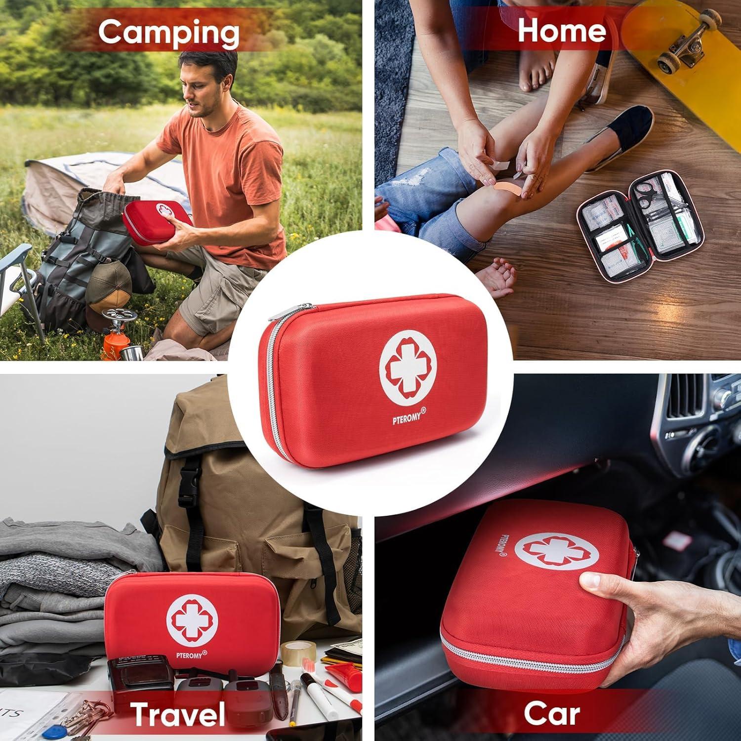 image:imagePTEROMY 150 Piece Mini First Aid Kit Portable Small Emergency Kits Compact 1st Aid Kit for Car Travel Home Camping Outdoor Hiking300PCS
