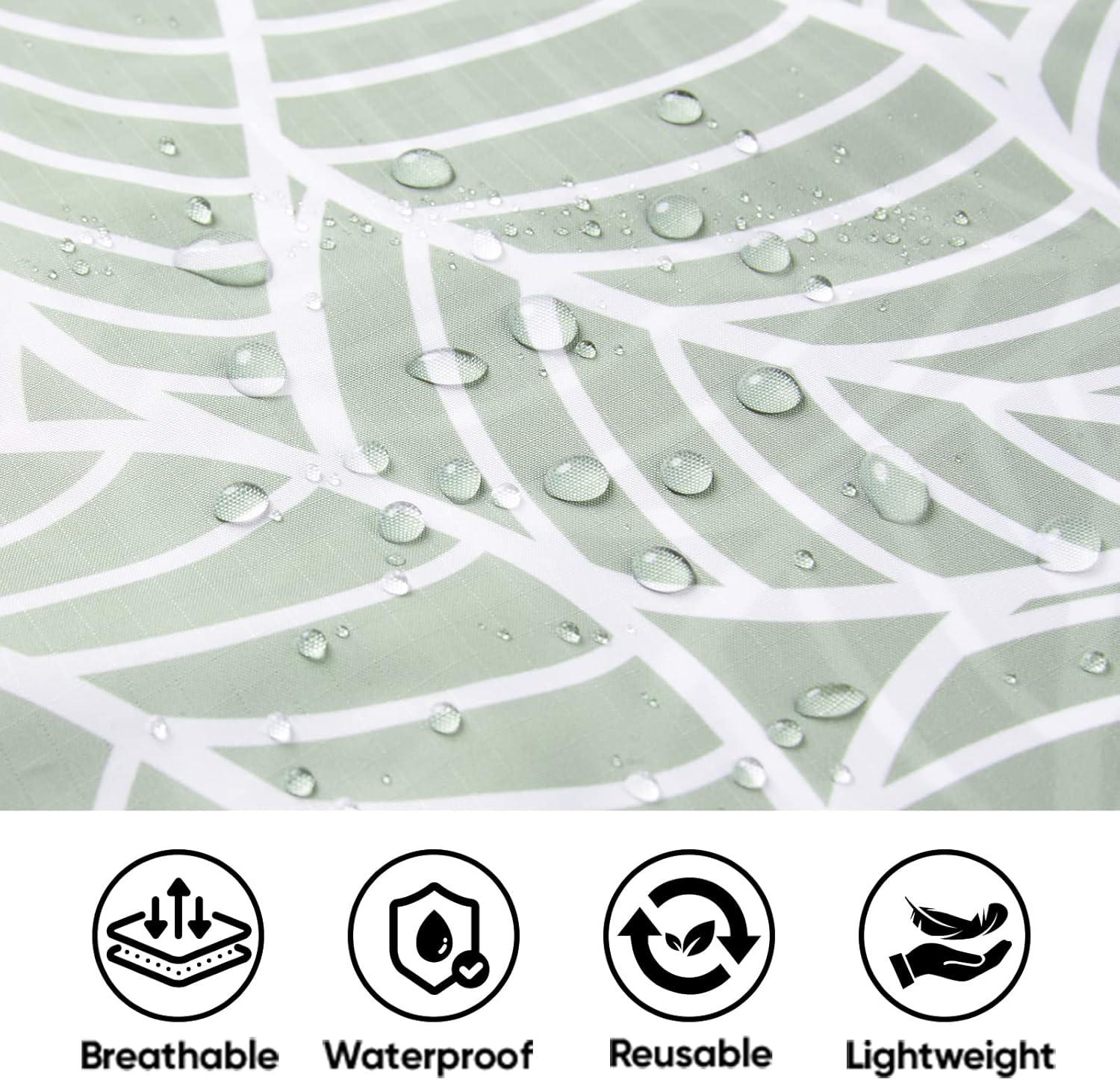 image:imagePTEROMY 3in1 Hooded Rain Poncho for Adult with Pocket Waterproof Lightweight Unisex Raincoat for Hiking Camping EmergencyAntique Foliage