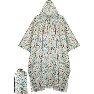 image:imagePTEROMY 3in1 Hooded Rain Poncho for Adult with Pocket Waterproof Lightweight Unisex Raincoat for Hiking Camping EmergencyMosaic
