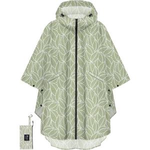 image:imagePTEROMY Hooded Rain Poncho for Adult with Pocket and Zipper Waterproof Lightweight Raincoat for Men and WomenAntique Foliage