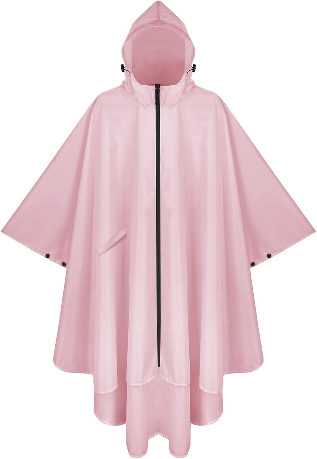 image:imagePTEROMY Hooded Rain Poncho for Adult with Pocket and Zipper Sleeping Bags for Adult