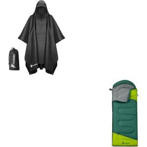 image:imagePTEROMY Hooded Rain Poncho for Adult with Pocket  Sleeping Bags for Adults